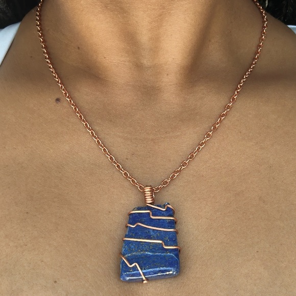 One of a Kind, Lapis Lazuli Gemstone Necklace - Picture 5 of 7